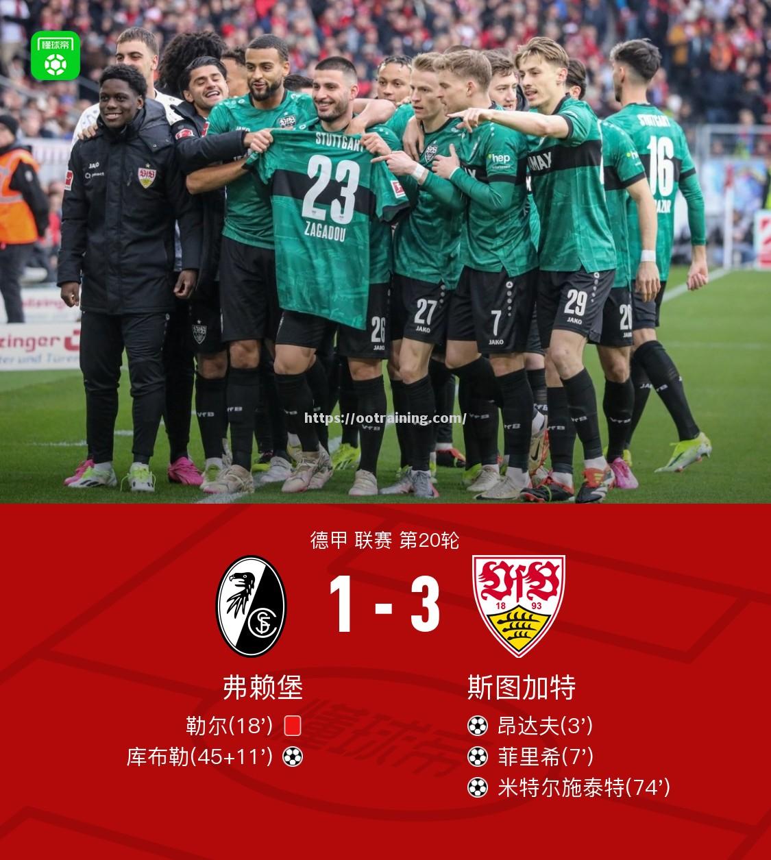 弗赖堡胜斯图加特，终结连败